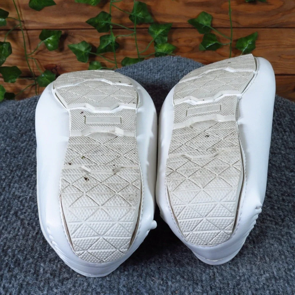 Jousen AMY801 Men Driving Moccasin Loafers Size 11 Casual Walking‎ White Leather